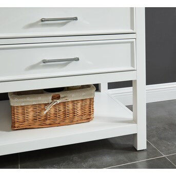 allen + roth Presnell 30-in Dove White Undermount Single Sink Bathroom Vanity with Carrara White ... | Lowe's