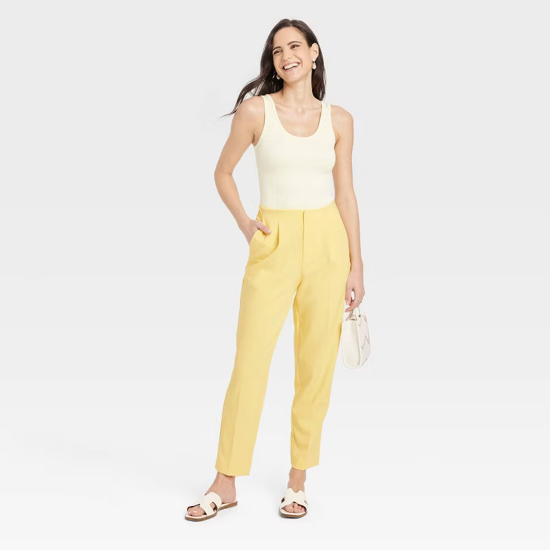 Women's High-Rise Tailored Trousers - A New Day™ | Target