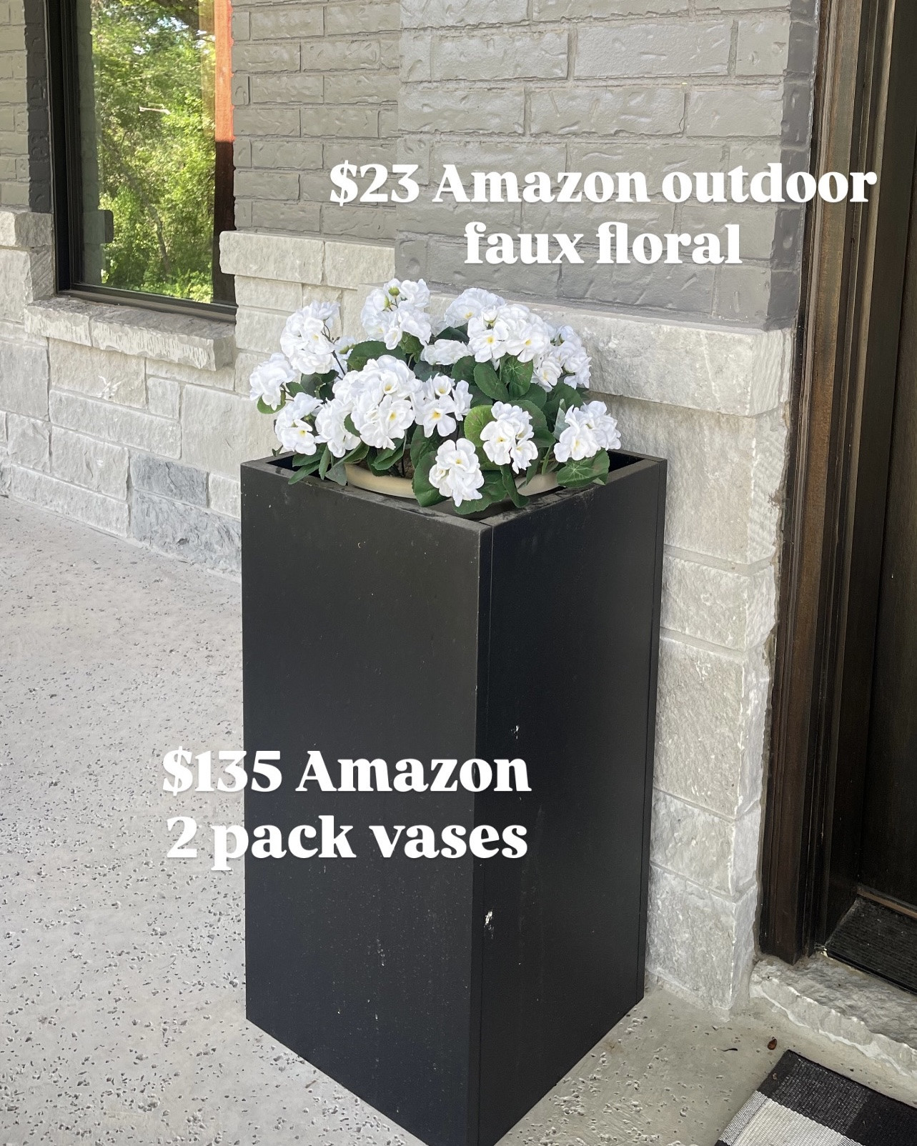 Amazon Outdoor Vase & Faux Floral

Faux outdoor white geranium flowers, fake outdoor white geranium flowers, faux outdoor white flowers, Amazon faux outdoor flowers, Amazon large black metal planter, Amazon tall metal planter, Amazon front door, front door planter, front entry planter, big black planter, faux outdoor flowers, faux outdoor white flowers, fake outdoor white flowers, faux outdoor geraniums, faux outdoor white geranium flowers, artificial outdoor flowers, realistic outdoor faux flowers, UV resistant faux flowers, outdoor floral arrangement, front porch flowers, front porch decor, front entry decor, outdoor entryway decor, spring porch decor, summer porch decor, front door decor, front door planter, front entry planter, large front porch planter, porch planter ideas, oversized outdoor planter, big black planter, black outdoor planter, large black metal planter, tall black planter, tall metal planter, modern outdoor planter, matte black planter, black planter pot, outdoor planter ideas, luxury outdoor decor, elegant outdoor decor, modern front porch decor, neutral outdoor decor, curb appeal ideas, outdoor home styling, outdoor decor inspiration, patio planter ideas, porch styling ideas, entryway planter decor, outdoor greenery decor, faux plant outdoor decor, fake flowers for planters, outdoor planter filler, amazon outdoor decor, amazon outdoor flowers, amazon faux outdoor flowers, amazon front porch decor, amazon planter pots, amazon large planter, amazon tall planter, amazon black planter, amazon home finds, amazon outdoor finds, trending amazon home finds, viral amazon home, outdoor decor trends, classy front porch decor, modern farmhouse outdoor decor, traditional outdoor decor, timeless outdoor decor, elevated curb appeal, luxury look for less, designer inspired outdoor decor, outdoor styling ideas, welcoming front porch, statement planter decor

#LTKSeasonal #LTKHome #LTKdayinmylife