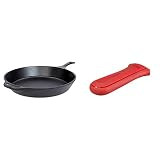 Lodge L14SK3 15-Inch Pre-Seasoned Cast-Iron Skillet & LODGE Red Silicone Deluxe Hot Handle Holder, 1 | Amazon (US)