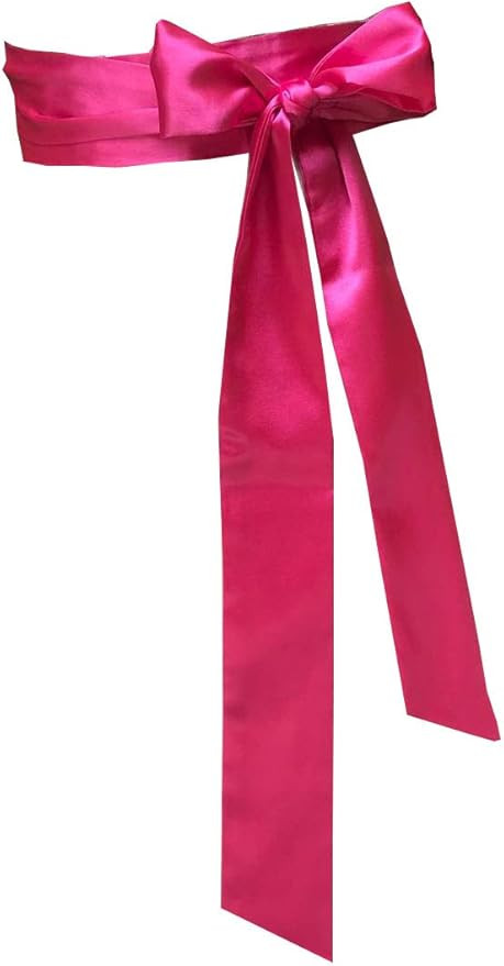 Satin Sash Belt For Bridal Wedding Bridesmaid Dress Belt 2'' Wide Double Side | Amazon (US)