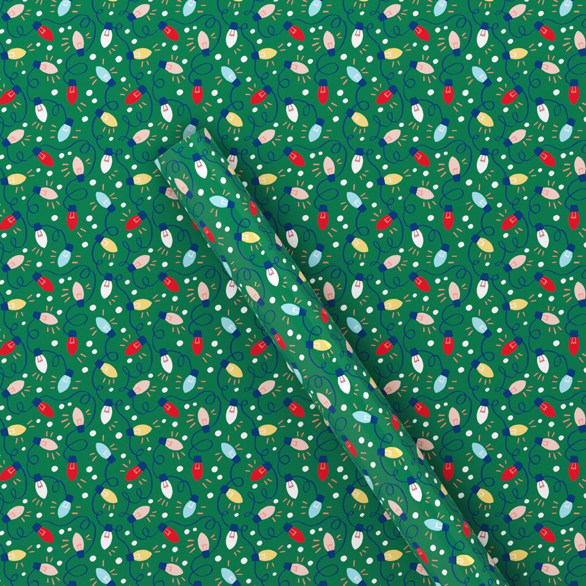 20 sq ft Christmas String Lights Gift Wrap Green - Wondershop™ | Target