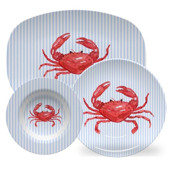 Luxury Crabbing HeatSafe™ Dinnerware - Oven Safe, Microwave Safe, Dishwasher Safe, BPA Free! | Etsy (US)