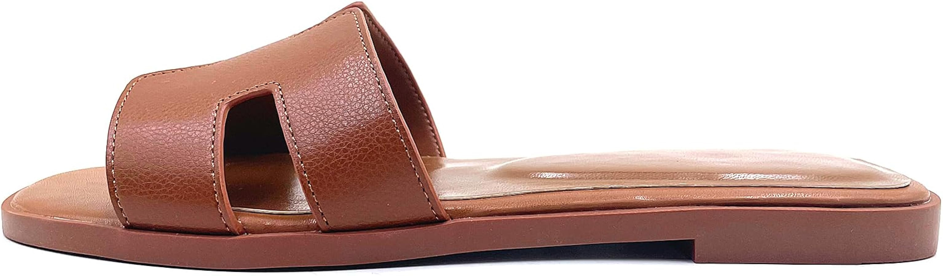 Womens Flat Sandals,Anti slip fashion sandals,Flat Slide Sandals for women,Comfy Style,women's gi... | Amazon (US)