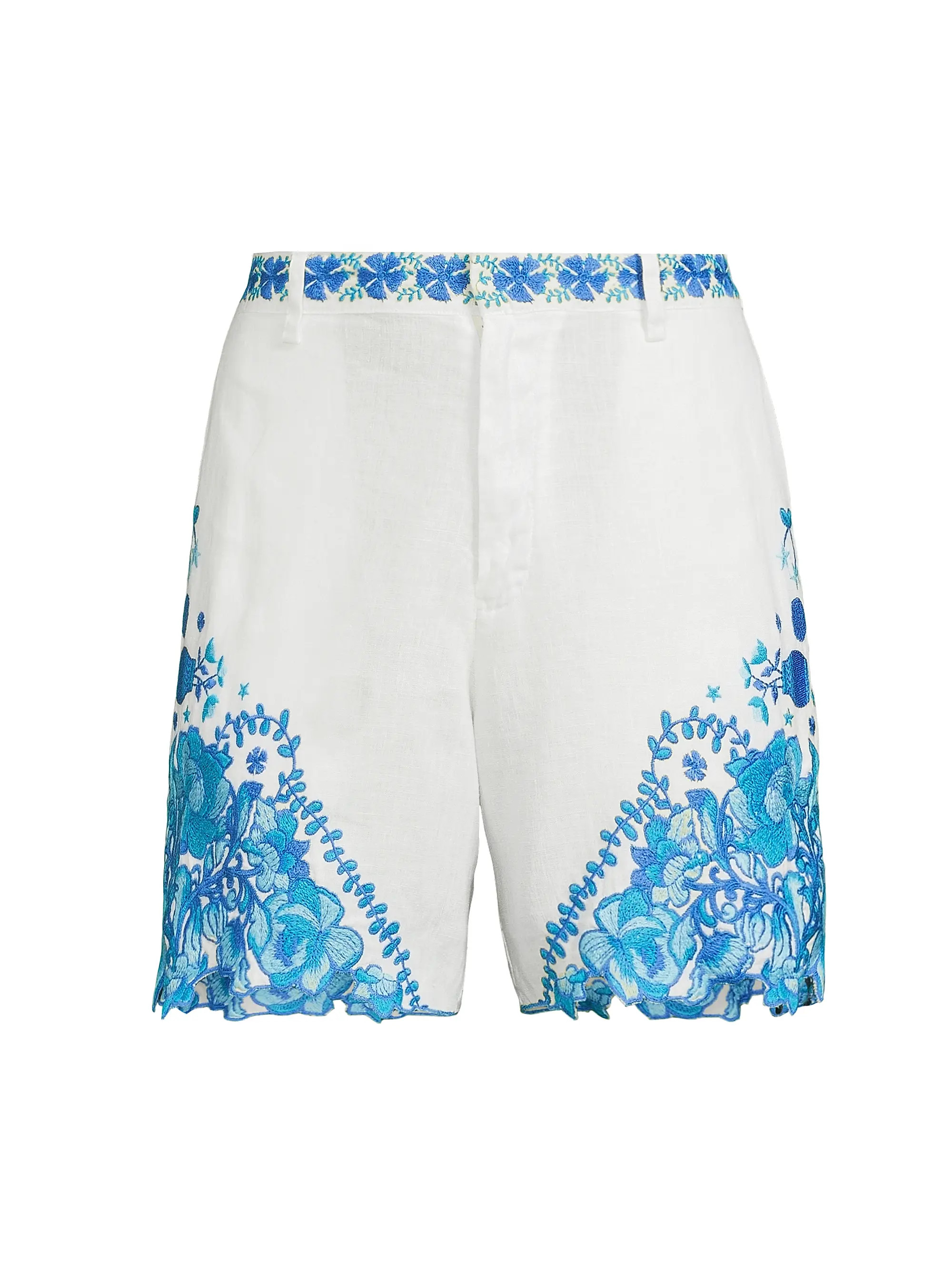 Tai Embroidered Linen Shorts | Saks Fifth Avenue