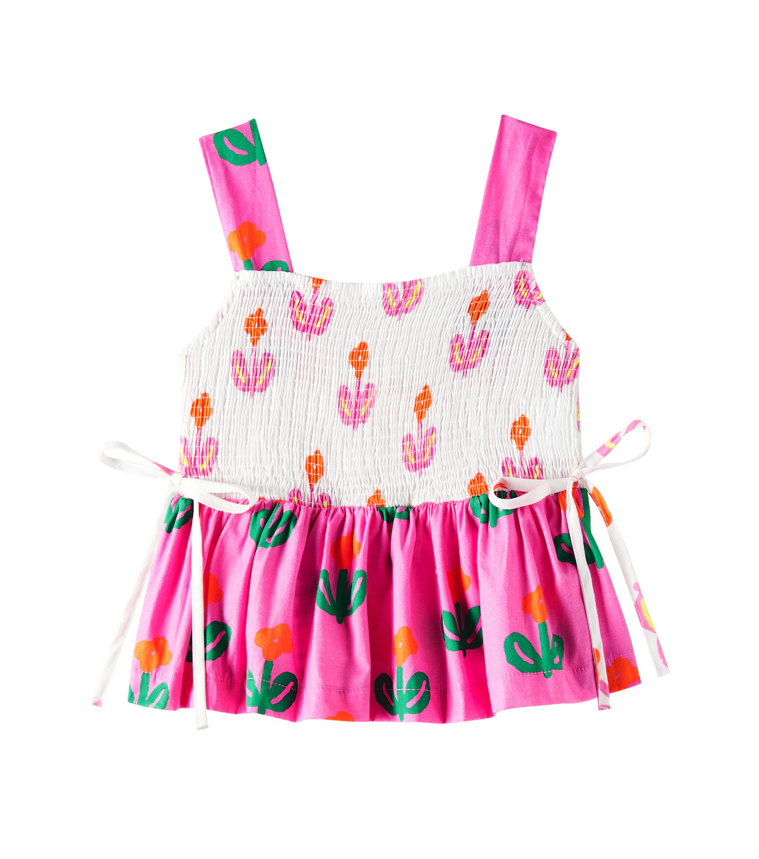 Flor Singela shirred cotton top | Mytheresa (US/CA)