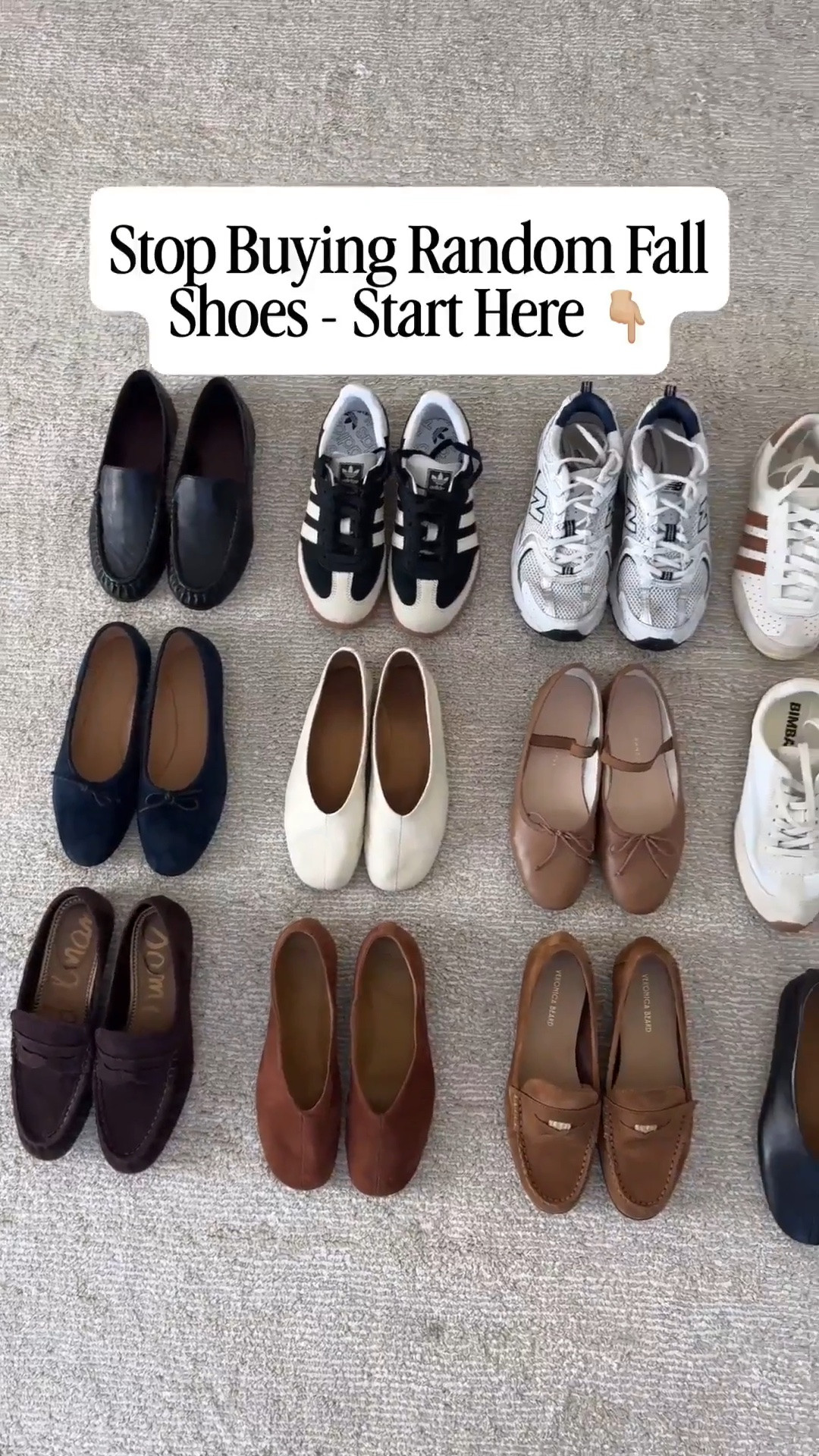 My early Fall shoe lineup. No new out of the box silhouettes. Simple basics that I’ll wear again next year. 

Vince black loafers 5
Madewell suede ballet flats 5.5 - old
Sam Edelman brown loafers 5
Adidas Samba size 5
Reformation cream flats 5
Reformation Cognac suede flats 5. Run a half size small
New Balance 530’s 5.5
Loeffler Randall Leonie flats 5.5
Veronica Beard loafers 5.5
Adidas Japans 5
Bimba Y Lola sneaker s5. Run big
Reformation black flats 5
Varley sneakers 6 - run roomy
Adidas Japan Lux 5
Madewell suede flats 5 - old.

#LTKmomlife #LTKPetite #LTKOver40