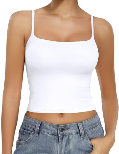 Avidlove Tank Tops for Women Square Neck Spaghetti Strap Double Lined Y2K Going Out Camisole Top ... | Amazon (US)