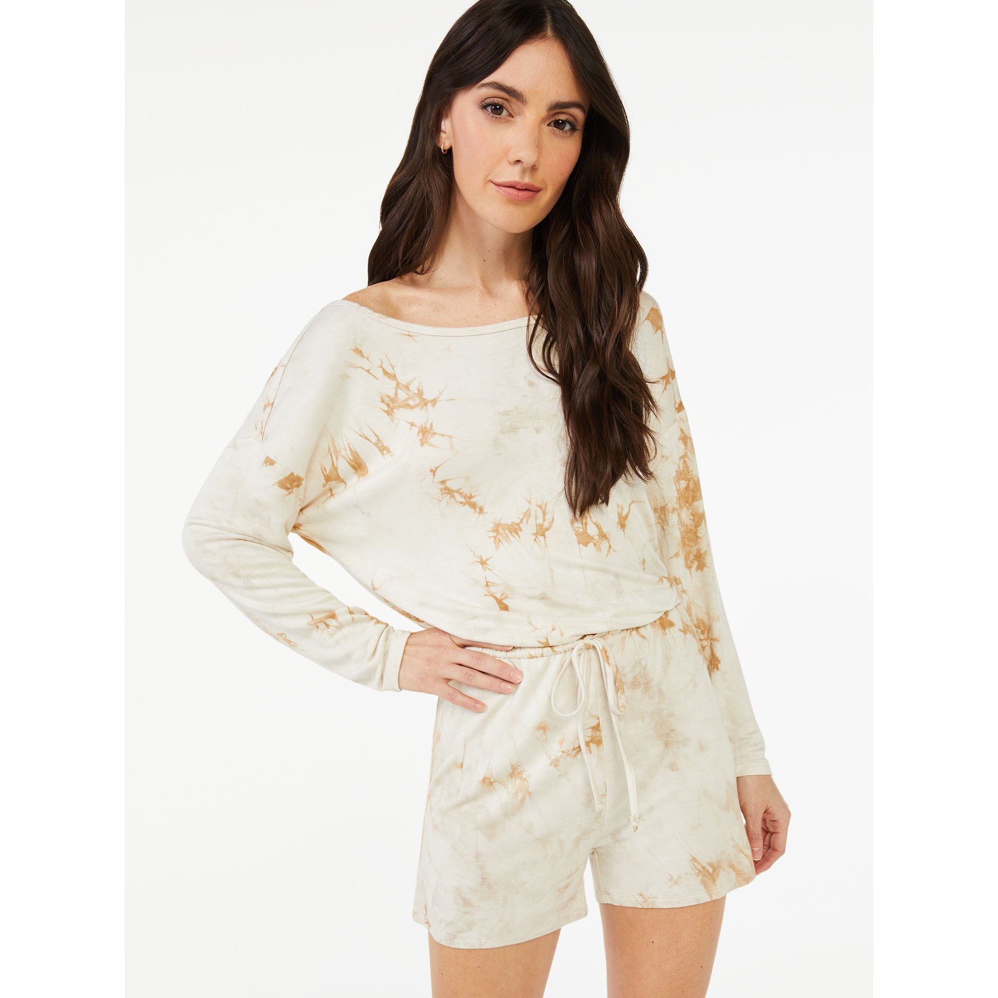 Scoop Women's Asymmetrical Lounge Romper | Walmart (US)