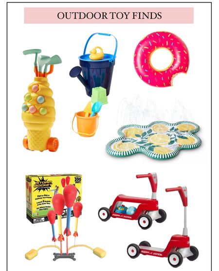 Outdoor toy finds ✨

Pool. Tube. Summer. Outdoor. Yard. Kids. Toddler. Scooter. Splash pad. Golf. Sand toys. Stomp rocket. 



#LTKhome #LTKkids #LTKbaby