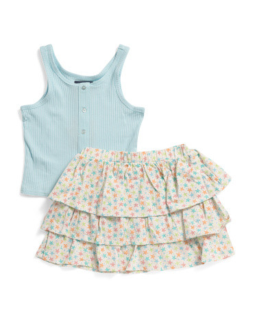 Little Girls Tank And Skort Set | TJ Maxx