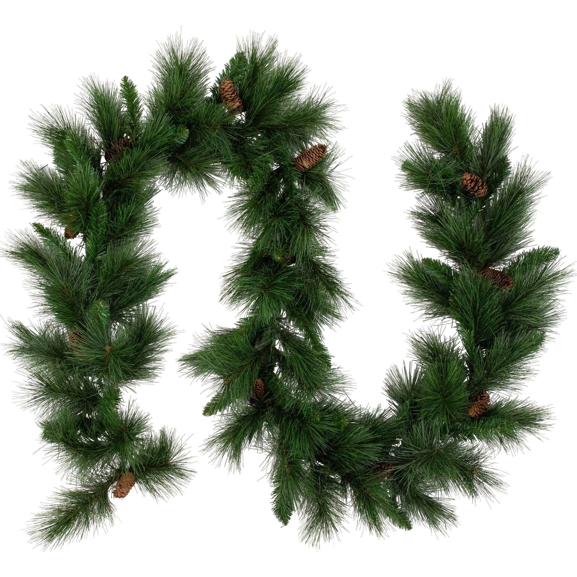 Northlight 9' x 14" Unlit White Valley Pine Artificial Christmas Garland | Walmart (US)