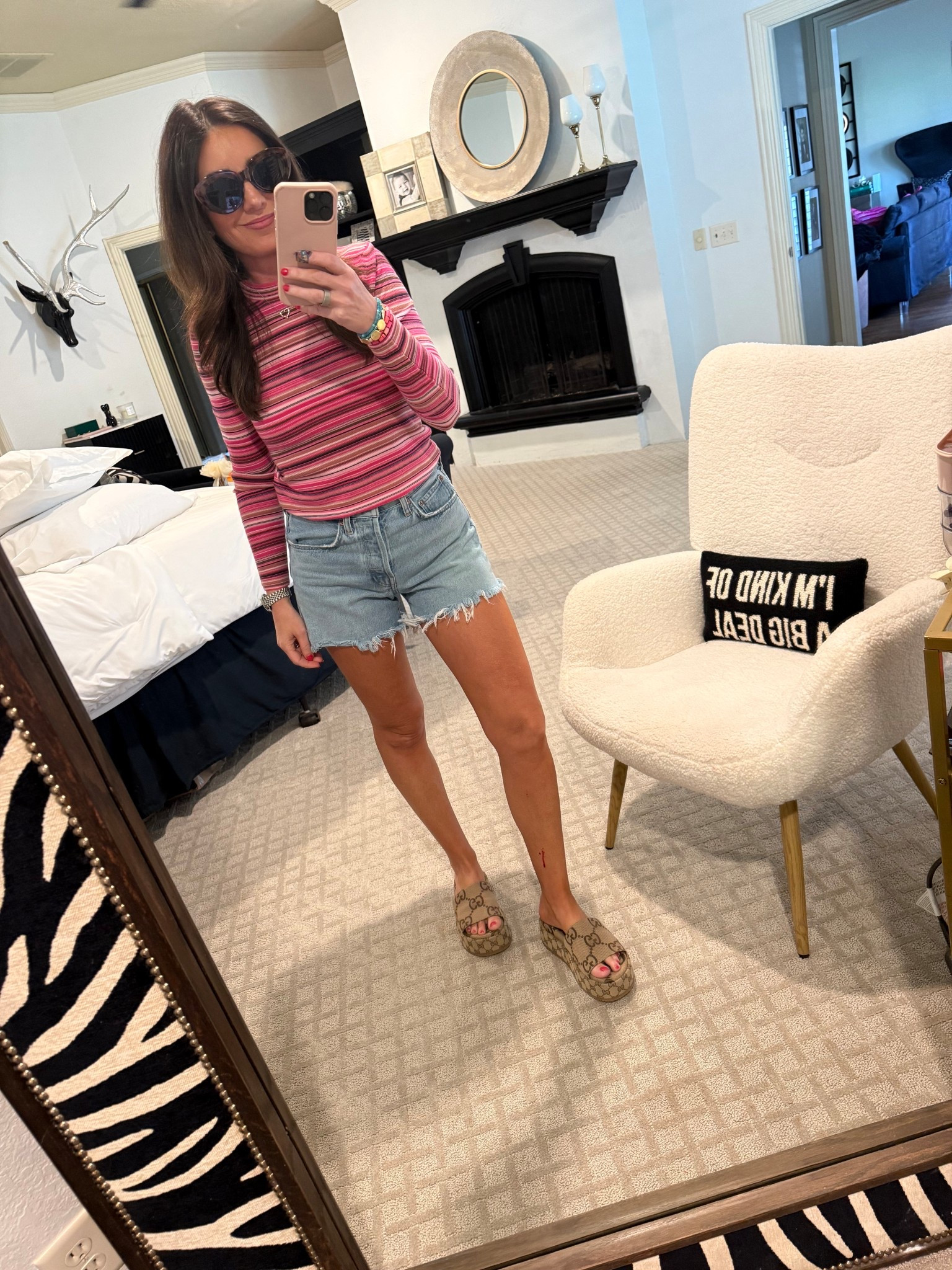 🩷🩷🩷🩷

Shirt: small
Shorts: 25

Gucci
Gucci slides
Agolde shorts
Denim shorts
Pistola
Pistola top
Casual outfit
Mom outfit
Weekend outfit 

#LTKootd #LTKSeasonal #LTKmomlife
