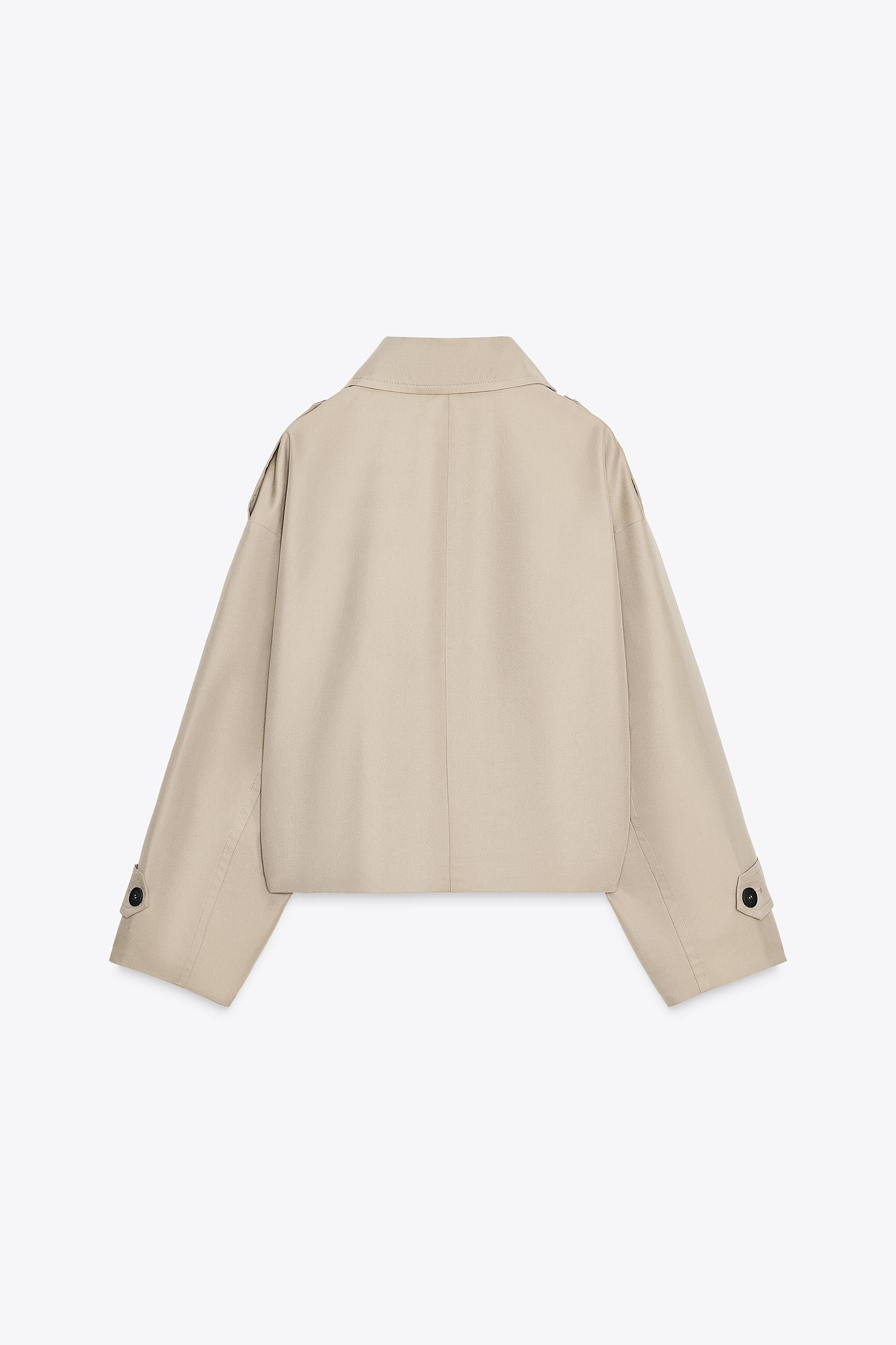 SHORT DOUBLE-BREASTED TRENCH COAT | Zara UK