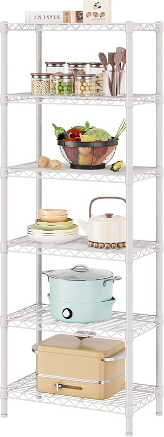 SINGAYE 6 Tier Shelf Adjustable Storage Wire Shelving Unit Metal Shelves Standing Closet Bathroom... | Amazon (US)