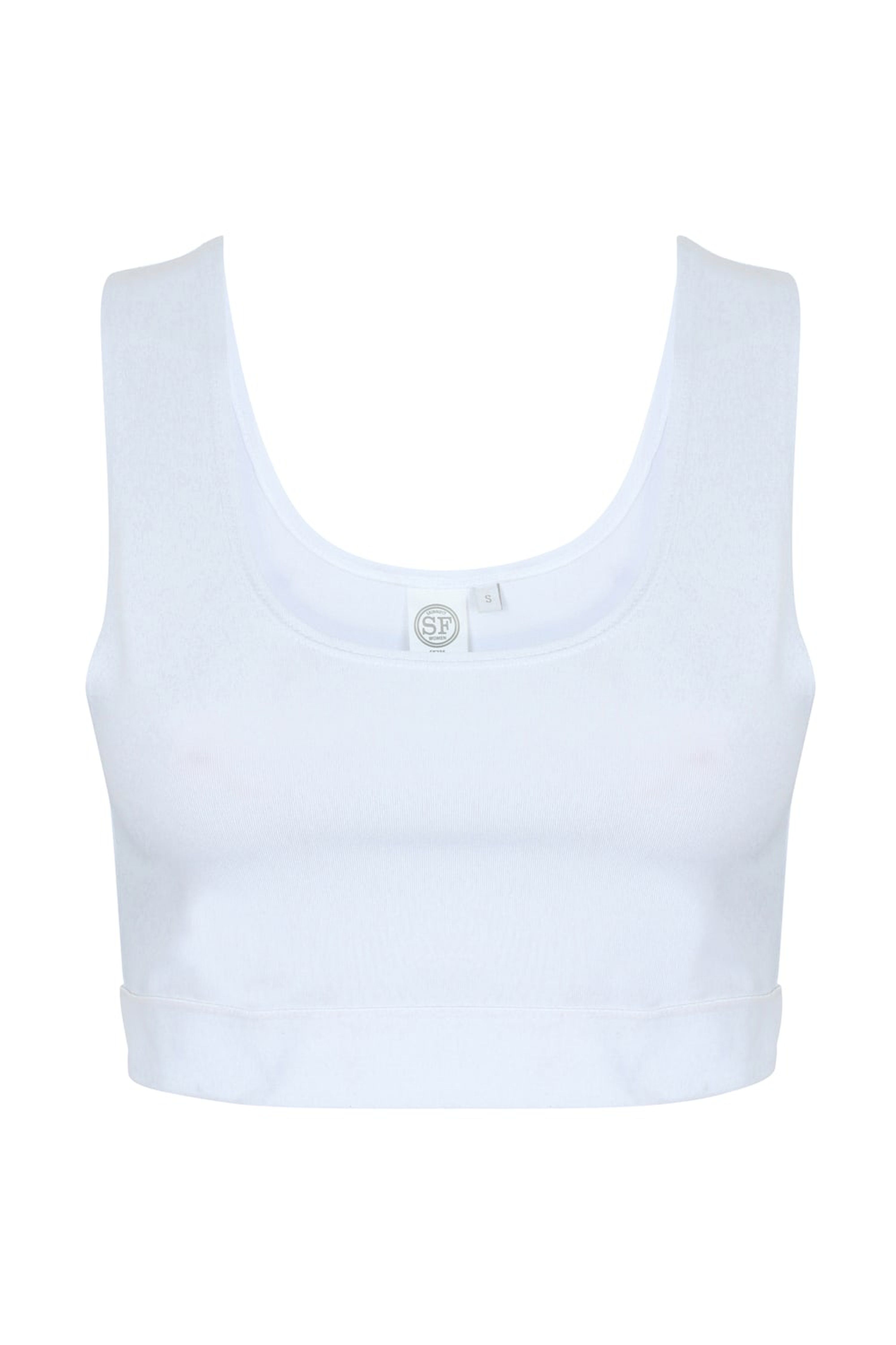 Skinni Fit Womens/Ladies Fashion Crop Top (White/White) - XS - Also in: L, M, S | Verishop