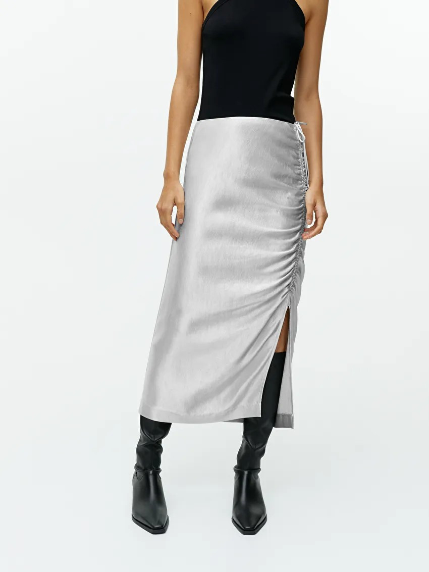 Shimmering Drawstring Skirt | ARKET (US&UK)