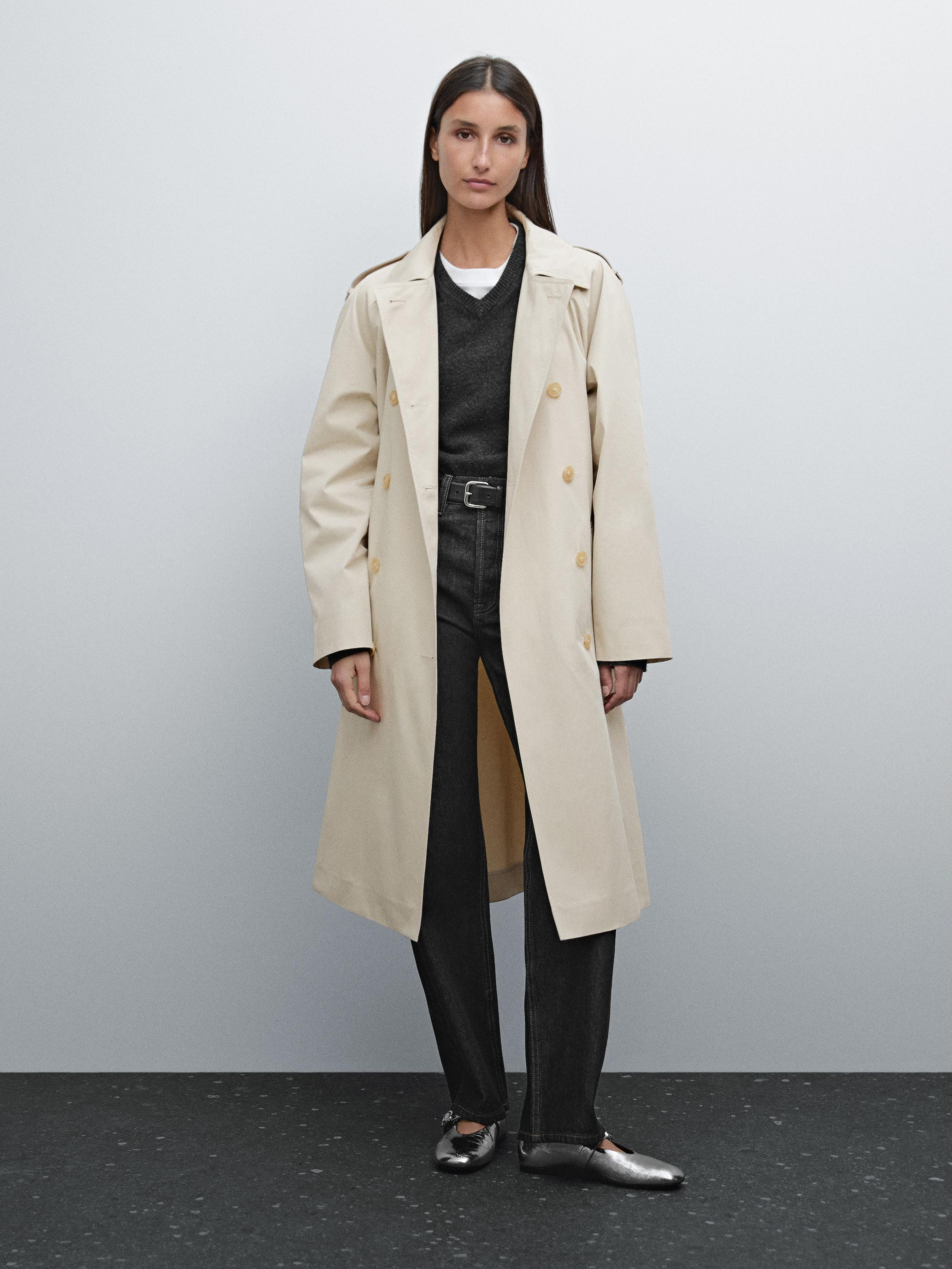 100% cotton trench coat | Massimo Dutti US