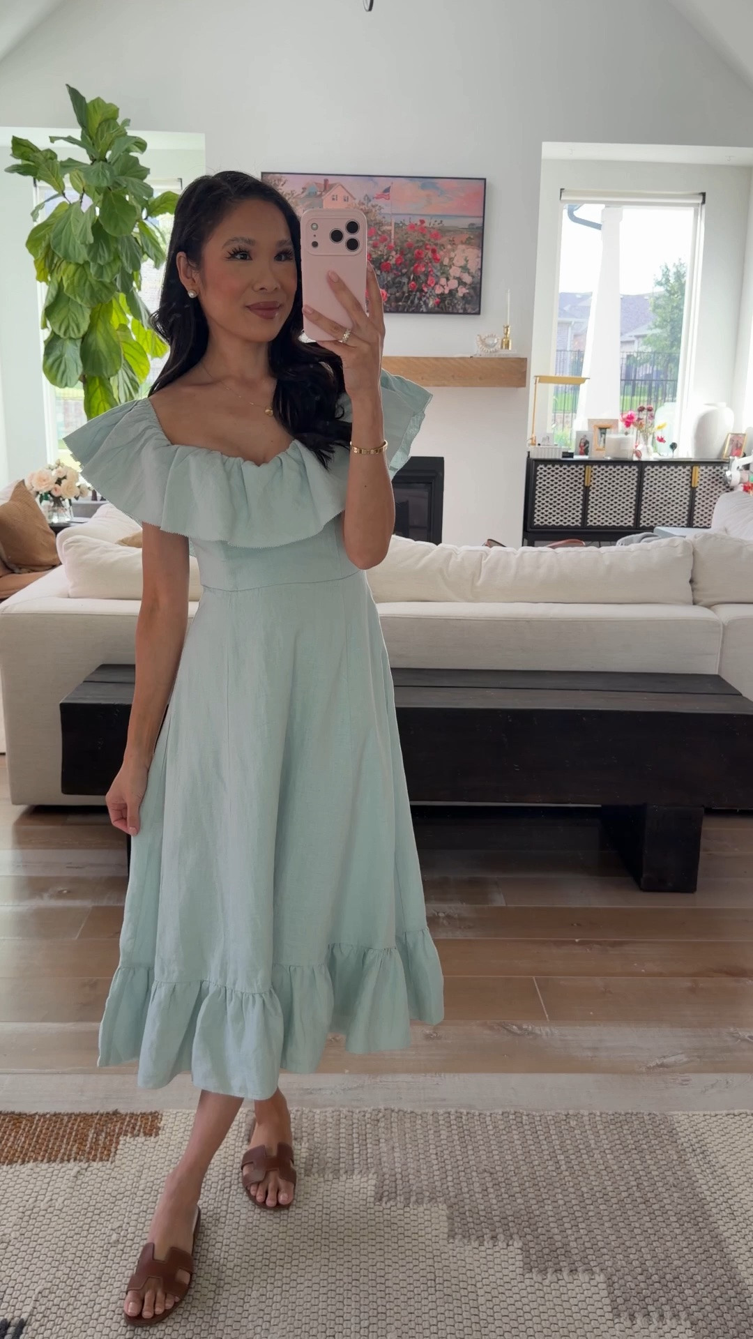 Linen dress with a structured bodice perfect for summer social gatherings. Wearing size XXS and it fits well with a zipper in the back. Can be worn on and off the shoulder. Length is flattering for petite too.

#LTKPetite #LTKSaleAlert