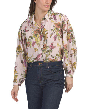 Gauze Printed Shirt | Long Sleeve Tops | Marshalls | Marshalls
