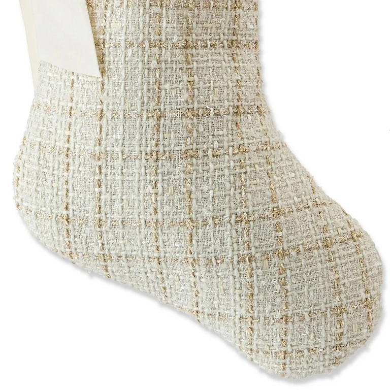 White Tweed Christmas Stocking, 19", by Holiday Time | Walmart (US)