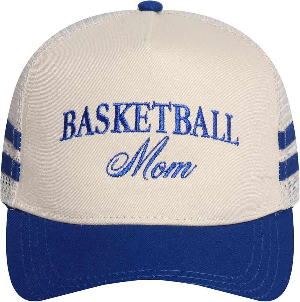 Embroidered Two-Tone 5 Panel Mesh Back Trucker Hat Adjustable Snapback Cap for Men and Women | Amazon (US)