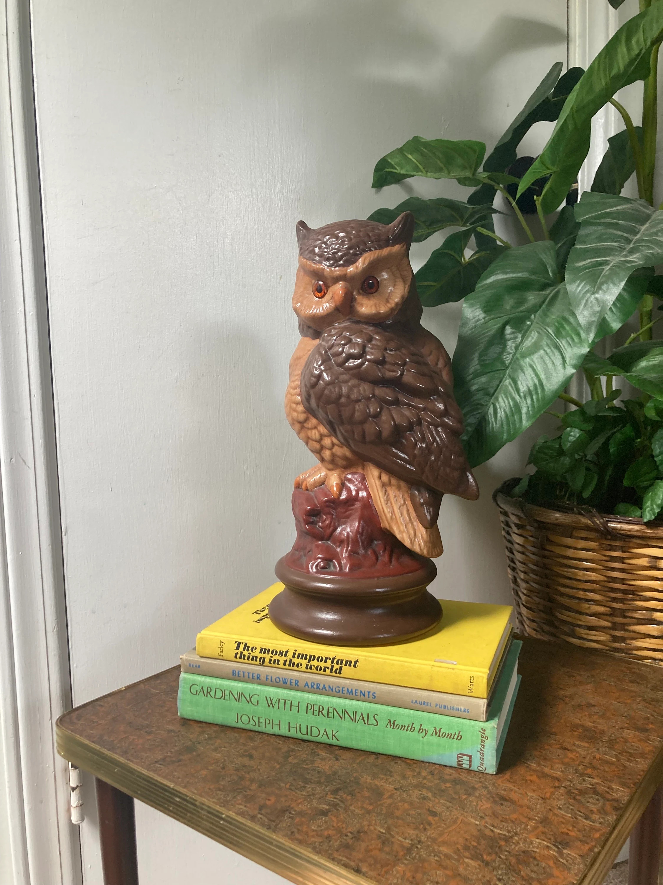 Large ceramic owl statue. B | Etsy (Global)