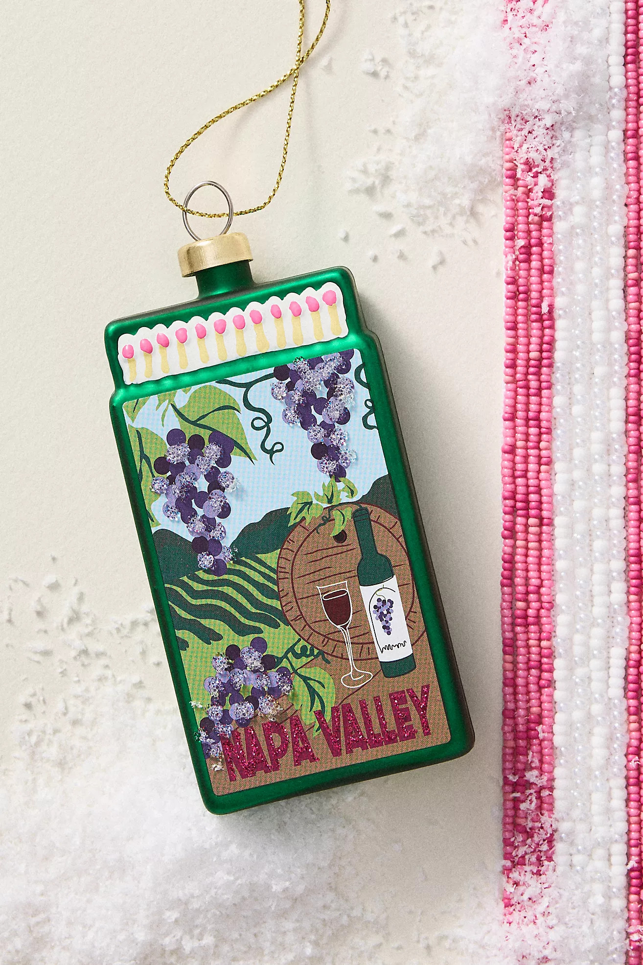 Furbish Studio Destination Matchbook Glass Ornament: California Edition | Anthropologie (US)