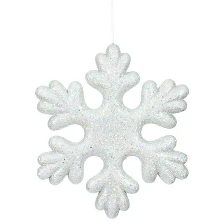 Vickerman 510285 - 15"" Silver Glitter Snowflake Outdoor Christmas Tree Ornament (L171507) | Walmart (US)