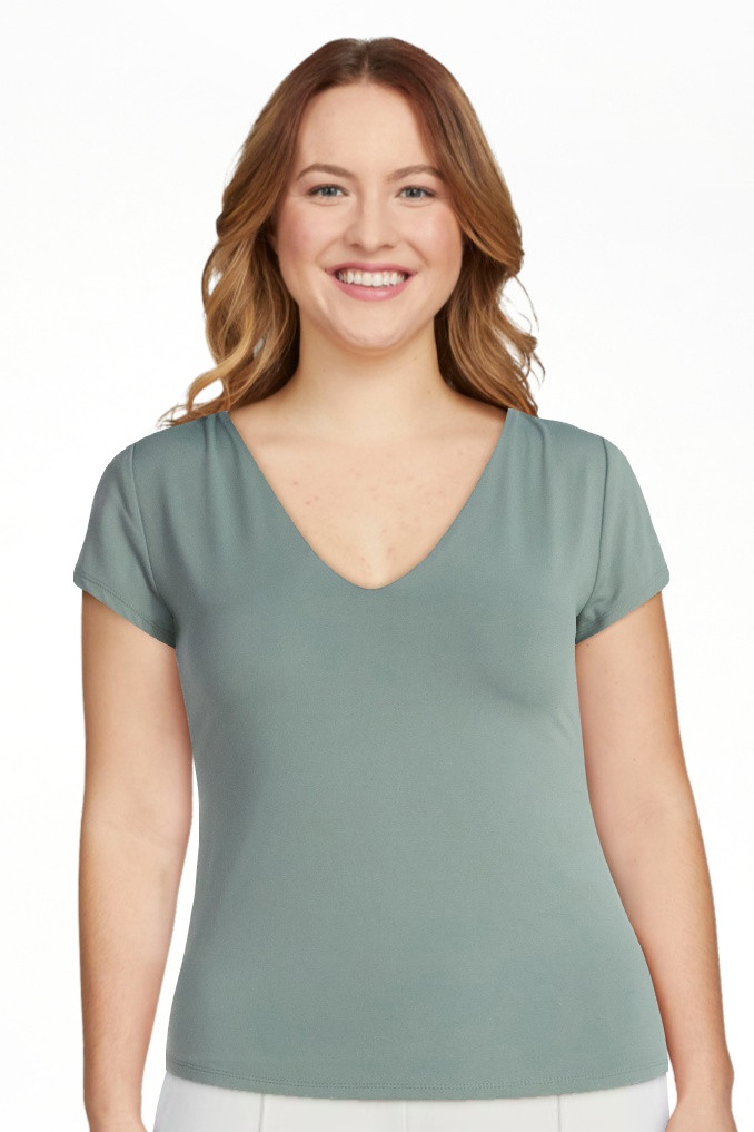 Scoop Women's and Women's Plus Ultimate Refined Contour V Neck Tee, Sizes XS-4X | Walmart (US)