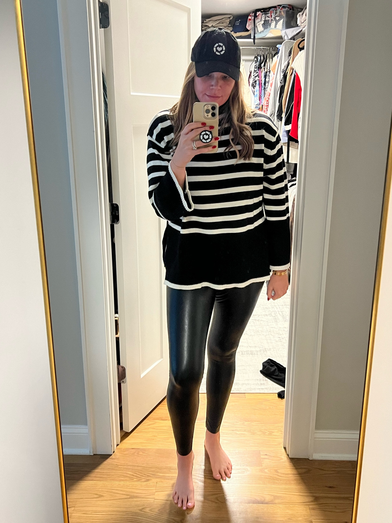 Rainy day lunch, perfectly comfy soft turtleneck sweater and ride or die faux leather Commando pants. I like this a lot better than the Soanx.  Could also be a great travel look  

#LTKstyletip #LTKworkwear #LTKtravel