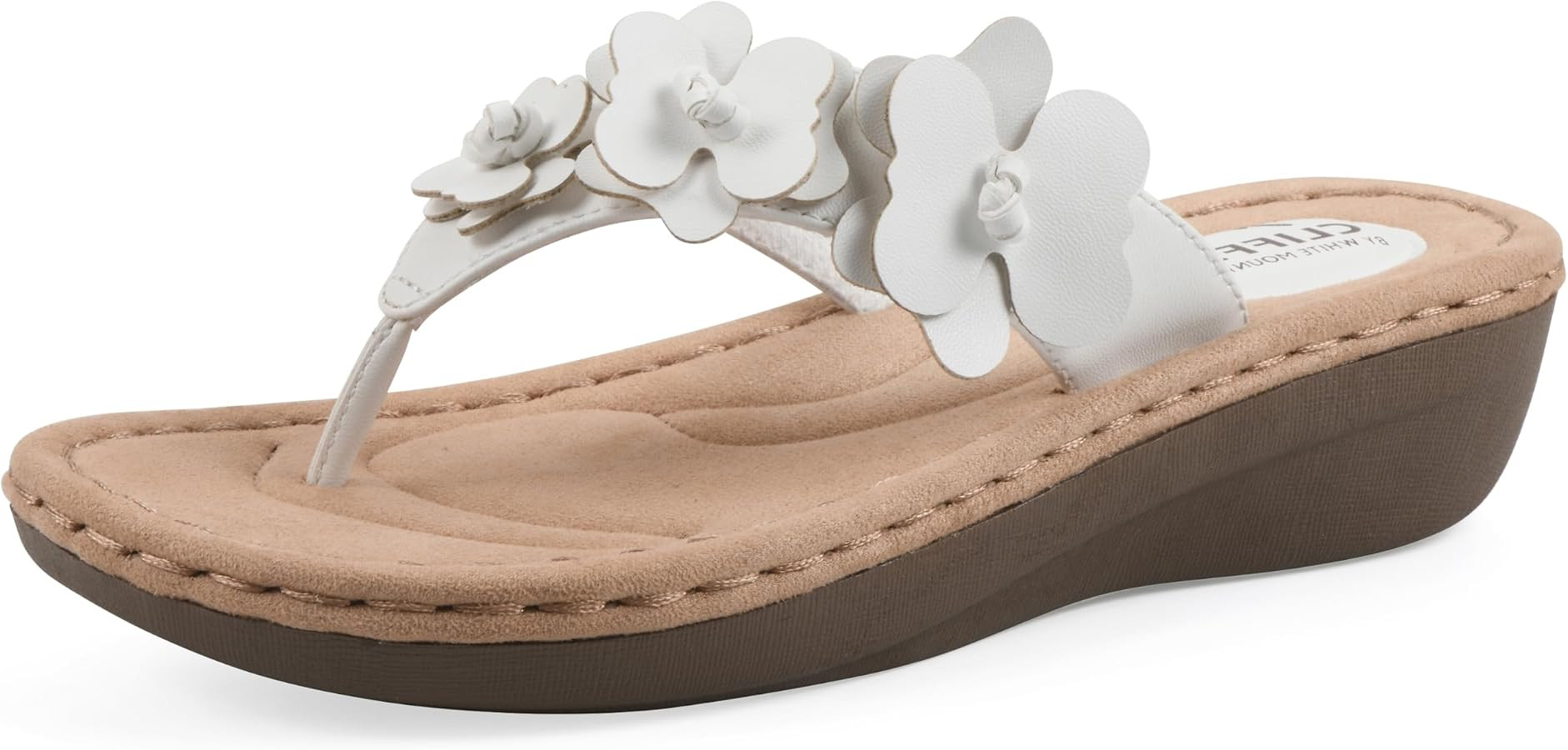 Cliffs by White Mountain Women's Cushioned Cassilia Floral Sandal | Amazon (US)