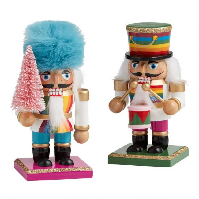 Rainbow Traditional Nutcrackers Set of 2 | World Market