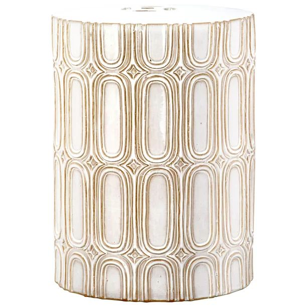 Safavieh Melody Lattice Indoor/Outdoor Garden Stool, Cream | Walmart (US)