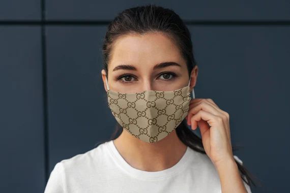 GCI Designer Cotton Face Mask Brown | Washable Fabric Face Mask | UNISEX, ADULT | Etsy (US)