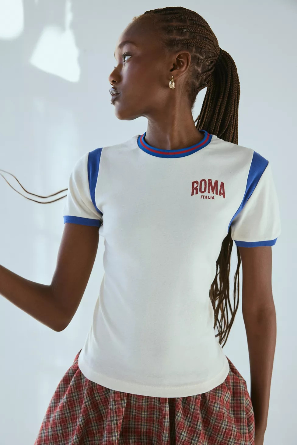 Roma Sport Graphic Ringer Baby Tee | Urban Outfitters (US and RoW)
