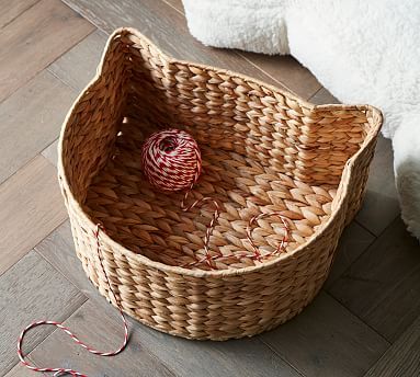 Handwoven Seagrass Cat Storage Basket | Pottery Barn (US)
