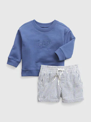 Baby Two-Piece Gap Logo Outfit Set | Gap (US)