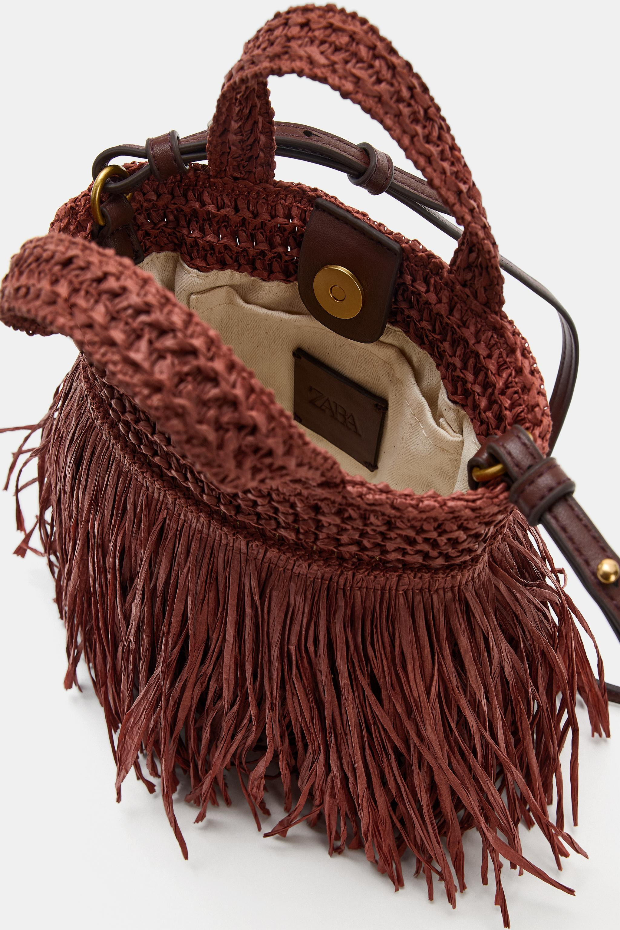 FRINGED MINI HANDBAG | Zara US