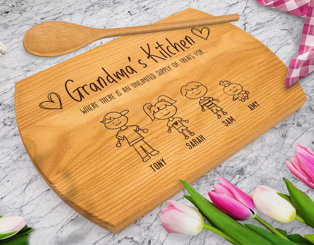 Personalised Grandma's Kitchen Wood Cutting Board Where - Etsy | Etsy (US)