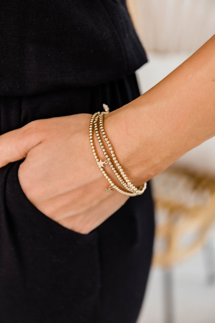 I'm The Star Bracelet Gold | The Pink Lily Boutique