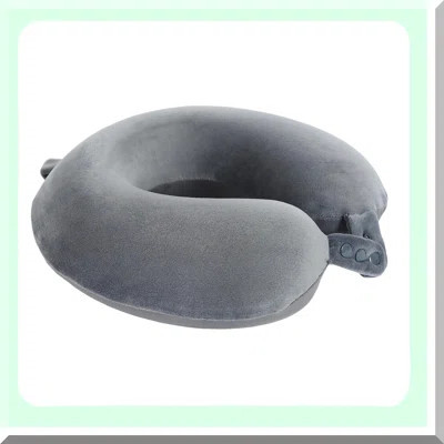 MemoryCloud Travel Pillow - Ultimate Head Support for Airplanes, Cars, Home - Adjustable Grey Neck Cushion with Soft Memory Foam - Comfortable Recline | Wayfair North America