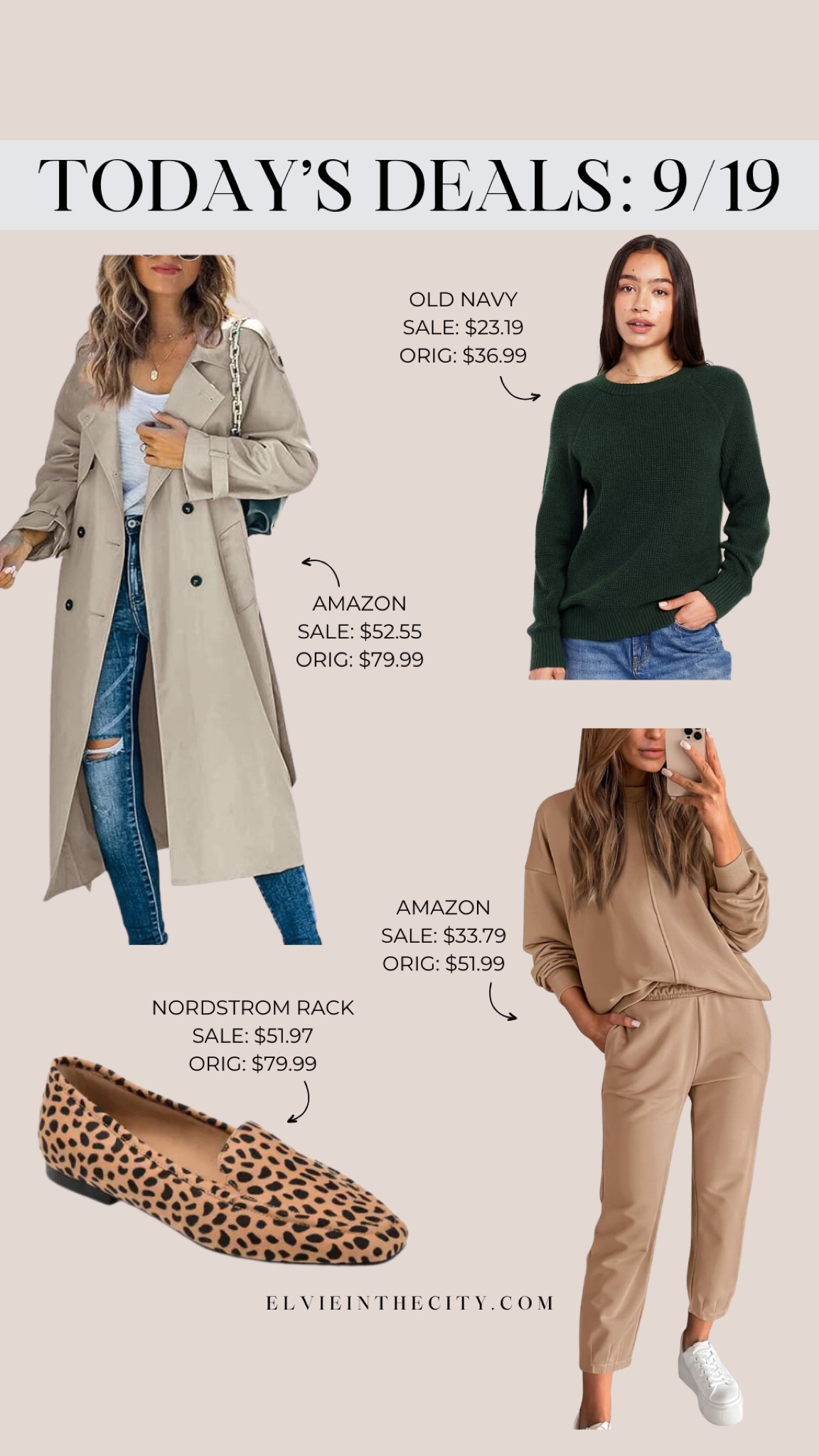 Today’s deals include a trench coat from Amazon, a crewneck sweater from Old Navy, leopard print loafers from Nordstrom Rack, and a two-piece set from Amazon that I’ve recently worn for travel (be sure to clip the coupon for 35% off!). 

Deal of the day, fall outfits, travel outfit, fashion over 40, fall sweater

#LTKSaleAlert #LTKStyleTip #LTKShoeCrush