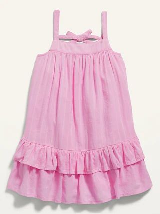 Sleeveless Dobby All-Day Swing Dress for Toddler Girls | Old Navy (US)