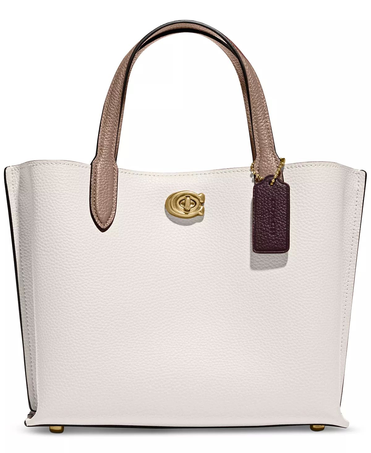 COACH Polished Pebble Leather Willow Tote 24 with Convertible Straps - Macy's | Macy's
