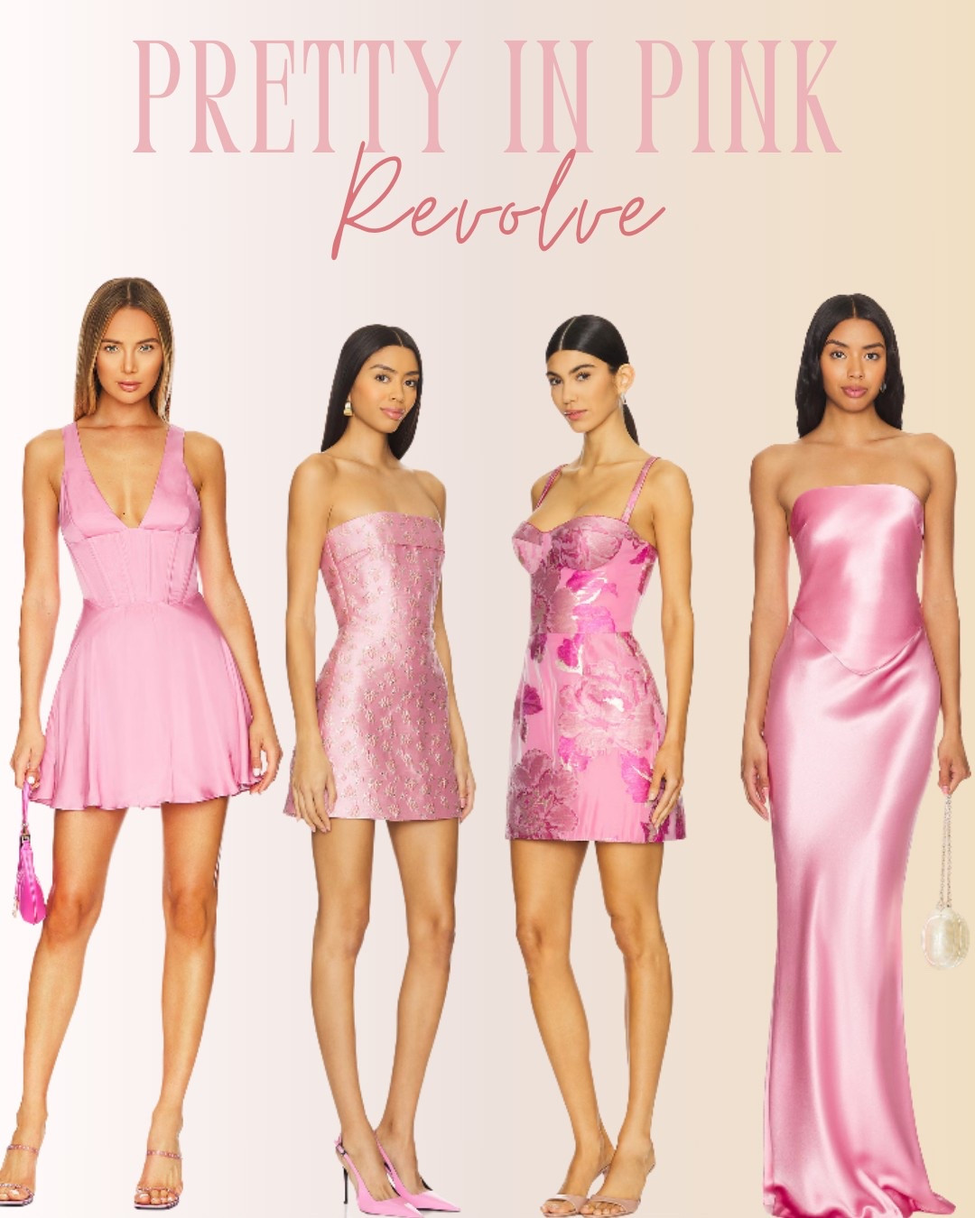 This Pretty in Pink edit from Revolve is a glam girl’s dream, featuring flirty mini dresses and a show-stopping satin gown in bold and blush pink tones. From corset bodices and metallic jacquard to silky satins and floral textures, these pink dresses are perfect for spring weddings, date nights, and party season. Shop these ultra-feminine looks now on LTK for statement pieces that turn heads and radiate confidence.

#LTKTravel #LTKParties #LTKSeasonal