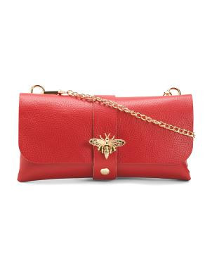 Made In Italy Leather Bee Crossbody | TJ Maxx