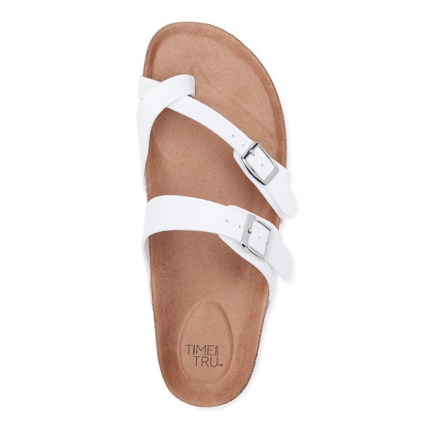 Time and Tru Women's Footbed Thong Sandals | Walmart (US)