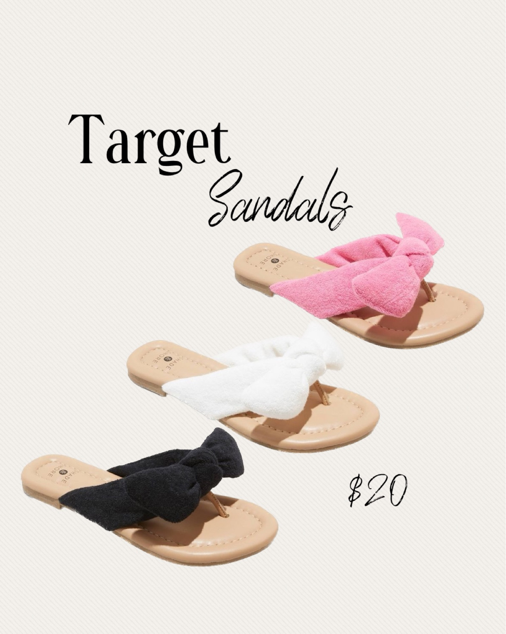 Target Slide Sandals - $20

Flip flops, sandals, slides, pink flip flops, summer sandals, resort wear, beach attire, pool shoes, pink slides, Target sandals, Target summer shoes, resort inspo, swim, pool, beach, resort 

#LTKswim #LTKshoecrush #LTKunder50