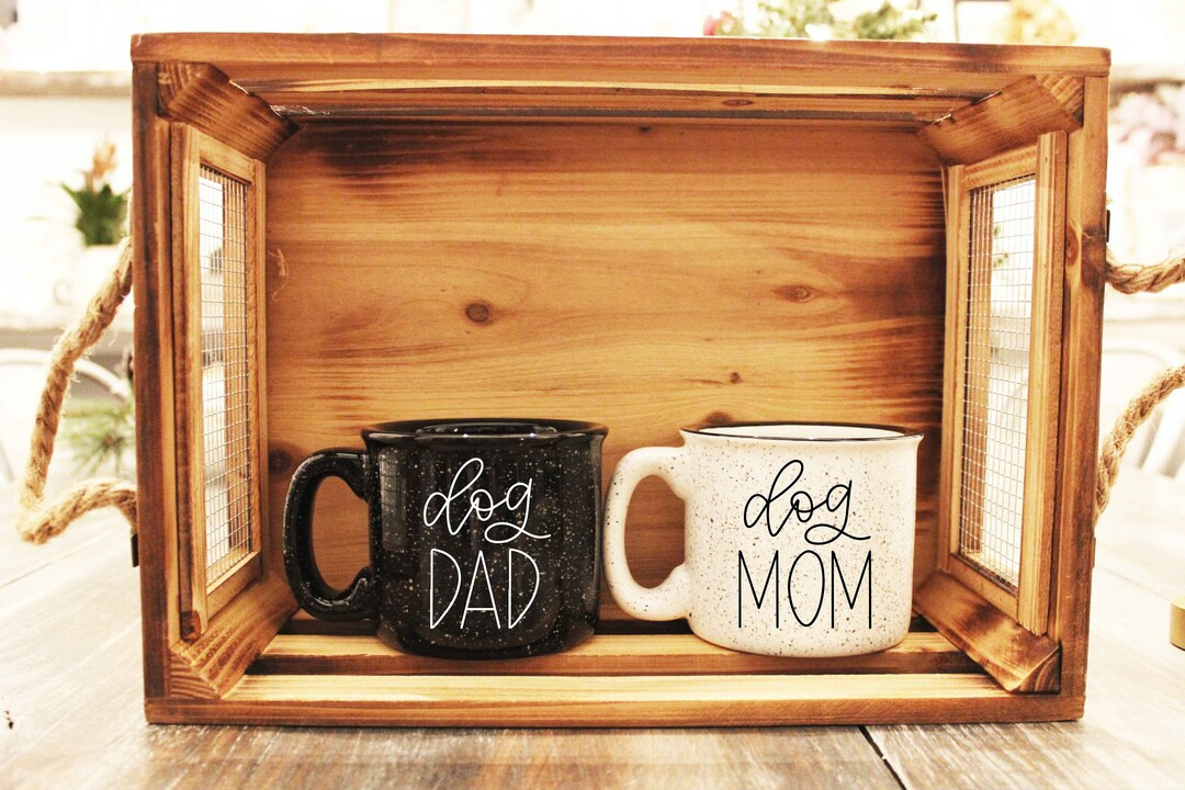 Dog Mom & Dad Campfire Mug Set // Campfire Mug // Gift // Dog Parents // 12 Oz. Speckled Campfire... | Etsy (US)